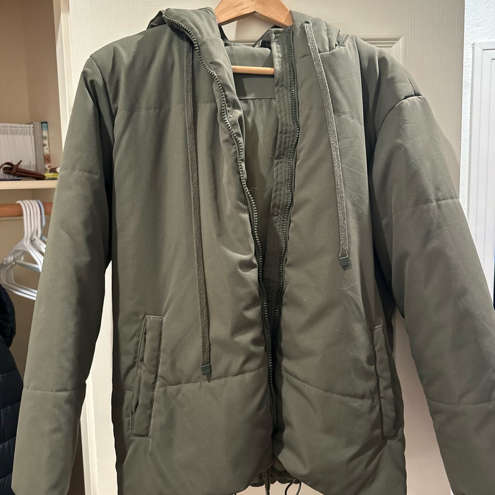 Olive Green Hooded Jacket